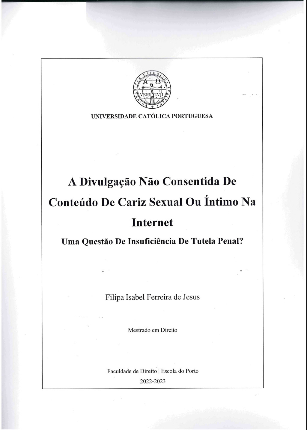 A divulgação não consentida de conteúdo de cariz sexual ou íntimo na ...